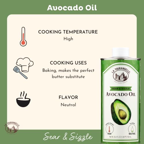 Image of La Tourangelle Sear & Sizzle Avocado Oil, Refined High Heat, 25.4 Fl Oz (Pack of 12)