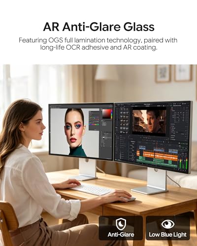Image of G27P 27'' UHD 5K (5120x2880) Glossy Monitor, IPS Panel, 10-Bit Color, 99% sRGB 99% DCI-P3, 75Hz, 218PPI, HDR, 2000:1 Contrast, Low Blue Light, Eye Care (Honeycomb - with Stand)