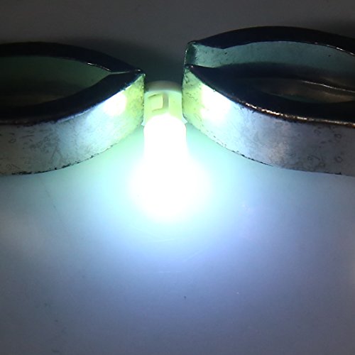 uxcell 5 unidades luz LED T3 blanca para auto 12V miniatura 4