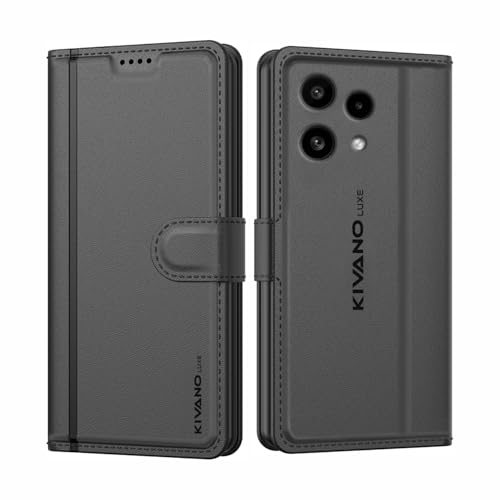 Image of KIVANO LUXE Compatible for Nothing Phone 3(a) Lite 5G Artisanal Leather Wallet Case with Card Holder for Men Women, Magnetic Flip Folio Cover with Stand RFID Blocking Cell