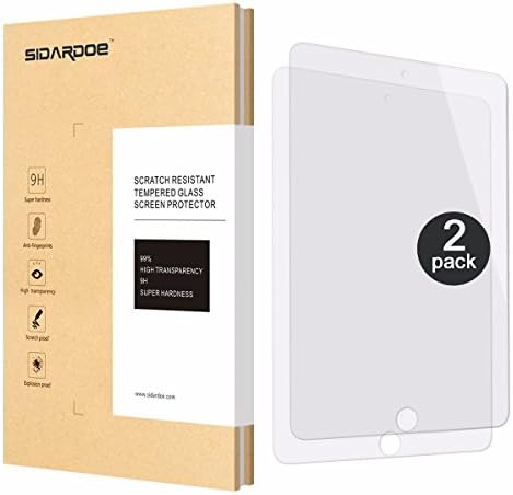 iPad Mini 4 Screen Protector Glass, [2-Pack] SIDARDOE Tempered Glass Screen Protector for Apple iPad Mini 4, HD Ultra Clear, 0.33mm 2.5D Round Edge, 9H Anti-Scratch, Anti-Fingerprint