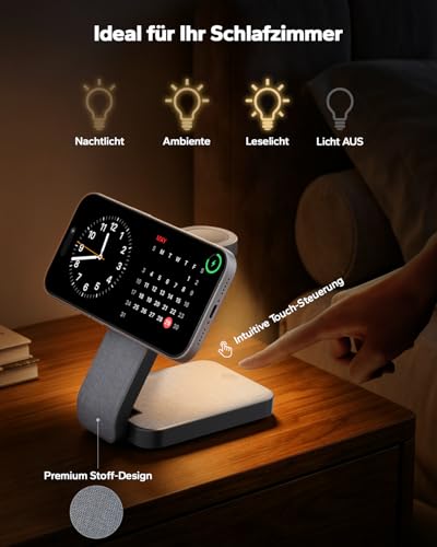 Eazpower Magsafe Ladestation für Apple Watch und iPhone 3 In 1 Faltbare – Ansicht 4