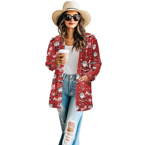 Image of Women's Lightweight Cardigans with Pockets Trendy Long Sleeve Open Front Cardigan Casual Tops Jackets Fall Oufits S-2XL