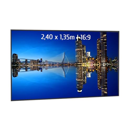 Ecran de Projection sur Cadre 2,40 x 1,35m - Format 16:9 - Cadre Extra-Fin
