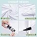 HELAKU Round Backdrop Cover - 7.2x7.2ft White Circle Background for Birthday Party, Baby Shower, Wedding Decorations