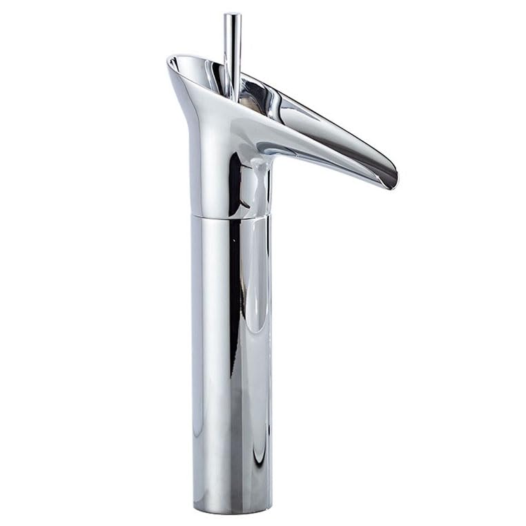 Mitigeur de lavabo de salle de bain un trou haut effet cascade