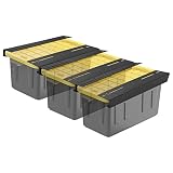 Chaoos 3-Set Overhead Bin Rack, Ceiling-Mountable Overhead Garage Storage Rack with Adjustable Width
