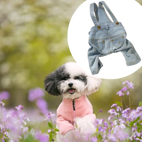 Overol de mezclilla para perro XS miniatura 2
