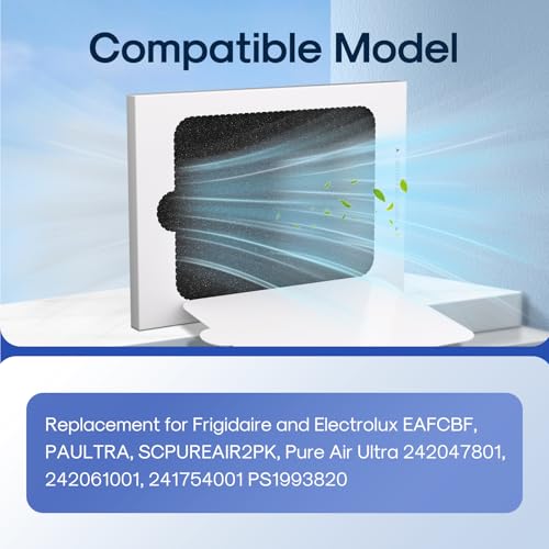 Image of ICEPURE AF001 Refrigerator Air Filter Replacement for EAFCBF, Pure Air Ultra, PAULTRA, SCPUREAIR2PK, 242047801, 242061001, 241754001, 241754002, PS1993820, 7241754001, 3Pack