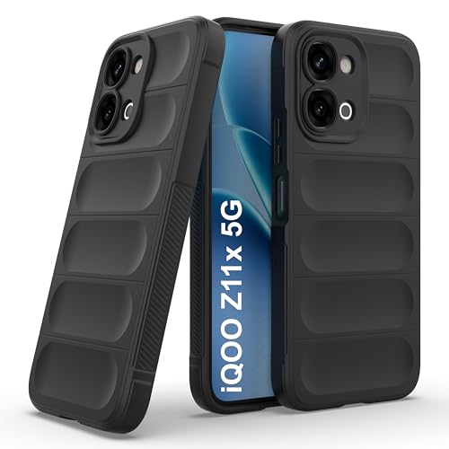Image of Zapcase Back Case Cover for iQOO Z11x 5G | Compatible for iQOO Z11x 5G Back Cover | Liquid Silicon Magic Case with Camera Protection | Black