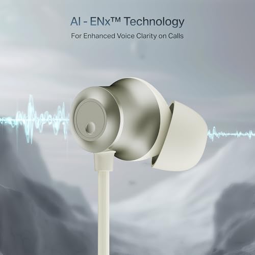 Image of Boat Rockerz Prime 255Z, Spatial Audio,ENx Tech, Dual Pair, 50H Battery, Stream Ad Free Music via App Support, Magnetic Buds, Bluetooth Neckband, Wireless with Mic Earphones (Hazel Beige)