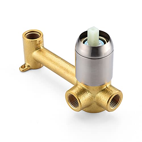 Sumerain S2149NI Bathroom Brushed Nickel Wall Mount Tub Faucet Single Lever Handle Solid Brass thumb #4