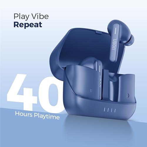 UBON Store UBON Topper J23 TWS Earbuds 40H Playtime Blue - Image 4