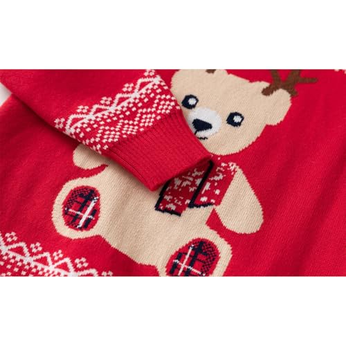 Image of Ugly Christmas Sweater for Girls Funny Xmas Knit Pullover Shirts Kids Child Holiday Jumper Tops Outfit 2-14 Years