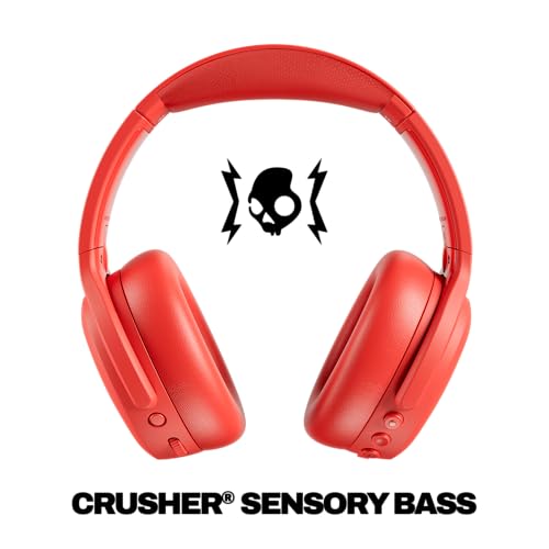Image of Skullcandy Crusher ANC 2 Wireless Bluetooth Over-Ear Headphones with Active Noise Cancellation, Adjustable Sensory Bass, 50Hr Battery, 40 mm Drivers, Multipoint Pairing, Built-in Mic-Plasma