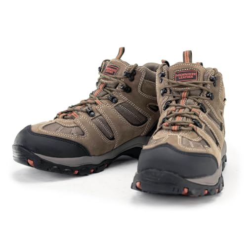 Milwaukee Leather Men's Brown Suede Lace-Up Waterproof Outdoor Hiking Boots MBM91502