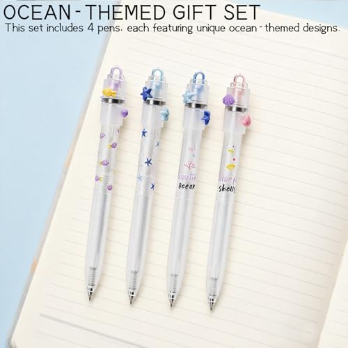Set de 4 bolígrafos giratorios de tinta negra 0.5 mm miniatura 5