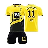 🏆Die Farbe E-BVB ist ein vierteiliges Set, das ein Oberteil, ein Paar Shorts, ein Paar Socken und ein Paar Knieschoner enthält. Die Farbe F-BVB ist ein zweiteiliges Set, das nur aus einem Oberteil und Shorts besteht. Bei den anderen Farben handelt es sich um ein dreiteiliges Set, das ein Oberteil, ein Paar Shorts und ein Paar Socken enthält.