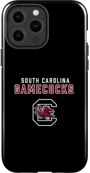 Skinit Impact Phone Case Compatible with iPhone 15 Pro Max - Officially Licensed University of South Carolina Gamecocks Logo Black Design