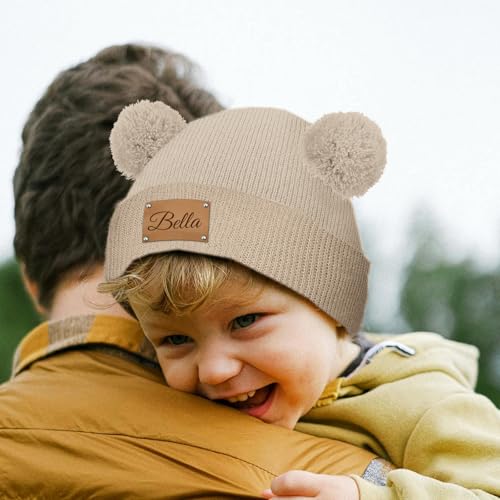Custom Beanie Hats for Baby Girls Boys Personalized Beanies Name Customized Toddler Knit Winter Hats Gifts Infants Adults4