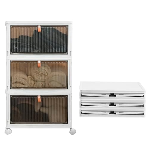Caisses de rangement transparente pour salon et chambre modulable