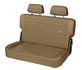 Bestop 39441-37 TrailMax II Fold and Tumble Spice Vinyl with Fabric Insert Rear Bench Seat for 55-95 CJ5, CJ7 and Wrangler YJ