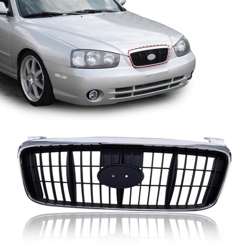 CarPartsDepot Front Grille Grill Chrome Shell Compatible With 2001-2003 Elantra HY1200117 863502D070