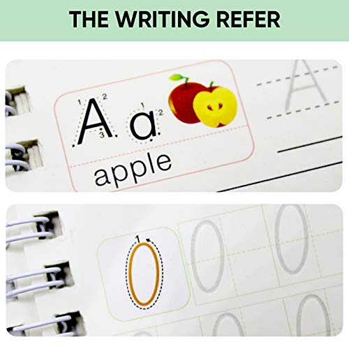 4 Pcs Magic Practice Copybook For Kids, Handwriting English Reusable Magical Ink Practice Copy Books For Kids Preschools Tracing Book Letter Writing Book #TOP4