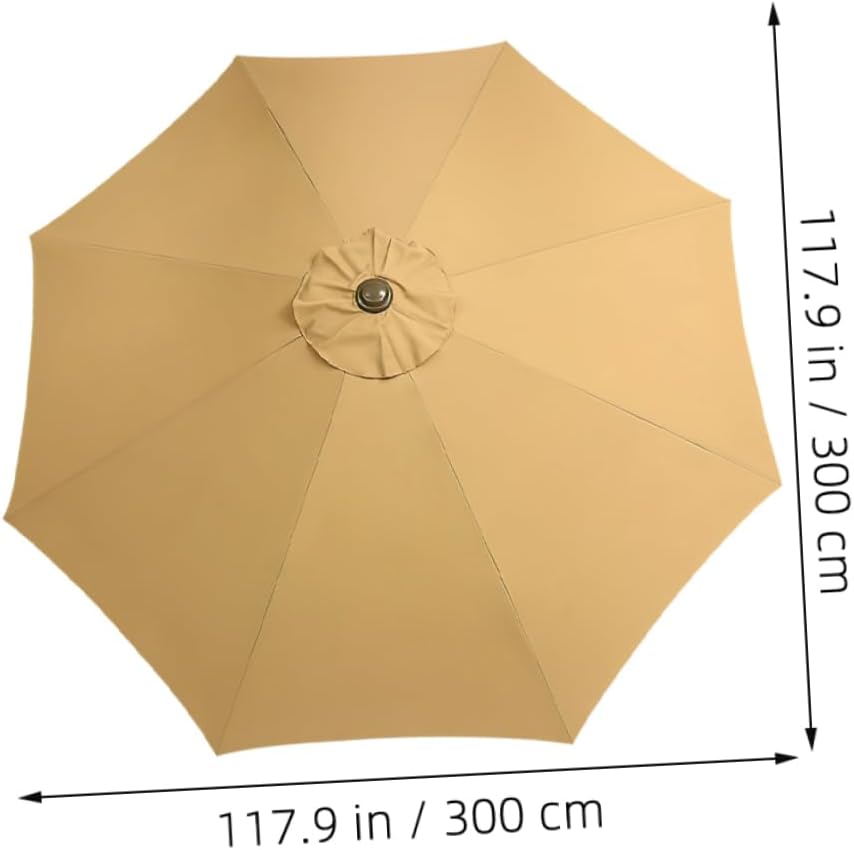 BESPORTBLE Patio Umbrella Replacement Canopy: Outdoor Sunshade Top Covers for Backyard Garden Pool Market Fit 8 Ribs Umbrellas Making Supplies