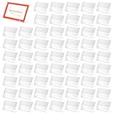 Fousenuk 50 Piezas Expositor Metacrilato Transparente, Soporte de Etiquetas de Acrílico, Porta Precios, Portaetiquetas, Titular de la Tarjeta de Etiqueta de Precio, Soportes de Exhibición de Escritori