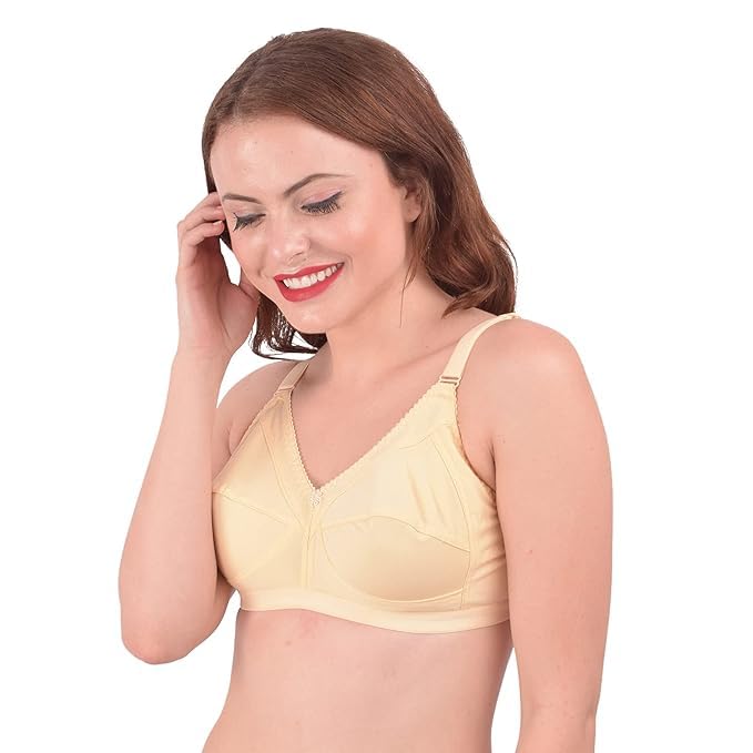Women's Non Padded/Non-Wired/Seemed/Hookable/Full Coverage Dream Comfort Bra