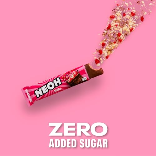 NEOH Low-Carb Beeren-Schokoladenriegel – Ohne zugesetzten Zucker, Voller fruchtiger Beeren und verführerisch guter Schokolade, Palmölfrei, KETO, Low Carb & High Fibre 12x30g Packung