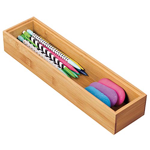 Idesign 41850 Interdesign Stackable Box-Bamboo, 3” X 12” X 2” Formbu Drawer Organizer - 3" X 12" X 2", 3" X 12" #TOP5