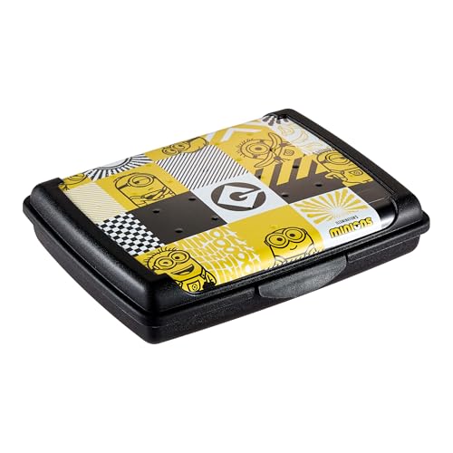 keeeper carla Handliche Box für Essen, 0,5 l, Mini, 17 x 13 x 3,5 cm, Brotdose/Lunchbox, Design: Minions, Mosaic, Schwarz keeeper carla Handliche Box für Essen, 0,5 l, Mini, 17 x 13 x 3,5 cm, Brotdose/Lunchbox, Design: Minions, Mosaic, Schwarz