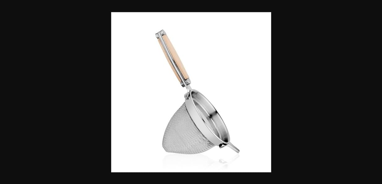 Mesh Multi-Purpose Strainer for Cocktail, Stainless Steel Sieve with Handle for Herbs, Coffee, Juice & Beverages