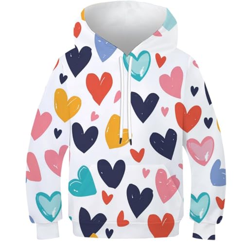 Sweat à capuche imprimé 3D unisexe Art et Design pour ados 13-15 ans