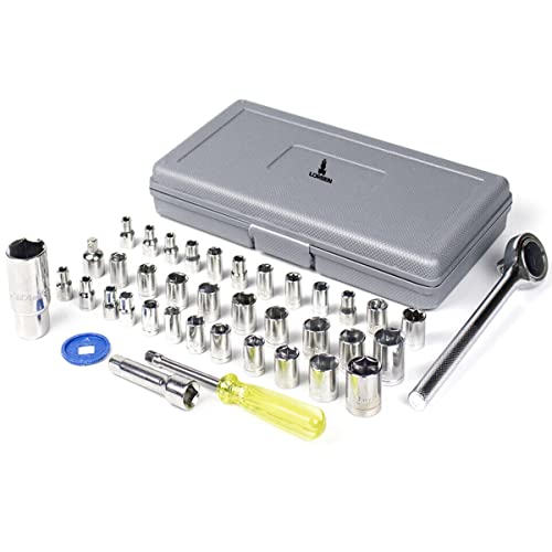 Jogo de Chave Soquete Lorben com Catraca Reversível 40 Peças Estojo Organizador GT6151