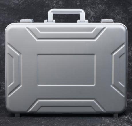 Urecimy 14.5X10.6X4.5 Inch Small Metal Briefcase Tsa Key Lock Aluminum Toolbox Cash Box 14 Inch Notebook Briefcase Short-Term Travel Case #TOP2
