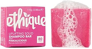 Ethique Pinkalicious Solid Hair Shampoo Bar for Normal Hair (110g/3.88oz) Vegan, Compostable, Biodegradable, Plant based