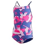 Pflege: 30° Schonwaschgang adidas Mädchen Allover Print Badeanzug, Active Blue/Real Magenta, 152