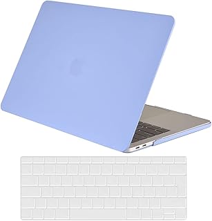 Case Compatible with MacBook 12 inch A1534 Version 2017 2016 2015, 2 in 1 Protective Plastic Hard Shell Cover Case with Keyboard Cover Skin for MacBook Retina 12 inch - Serenity Blue
