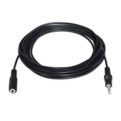 NANOCABLE Cavo Audio Stereo 3,5mm Prolunga – Maschio-Femmina, 1,5 Metri, Nero, Connettori Jack, Conforme RoHS