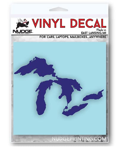 Image of Great Lakes Sticker Michigan Car Decal Premium Heavy-Duty Waterproof Vinyl for Bumpers, Windows, Laptops, Water Bottles or Coolers (Purple, 4.75 inch Wide)