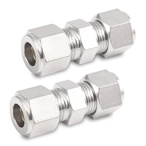 Beatific 2 Stück 16mm Klemmringverschraubung Edelstahl