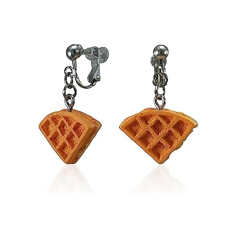 Generic Waffle Mini Food Earrings Cover