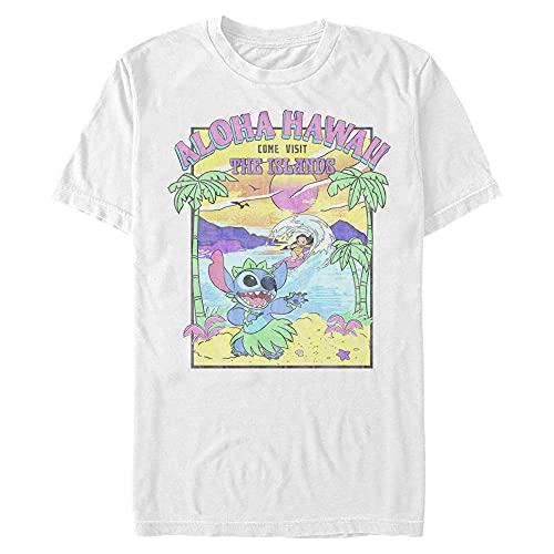Disney Mens Lilo & Stitch Visit The Islands T-Shirt