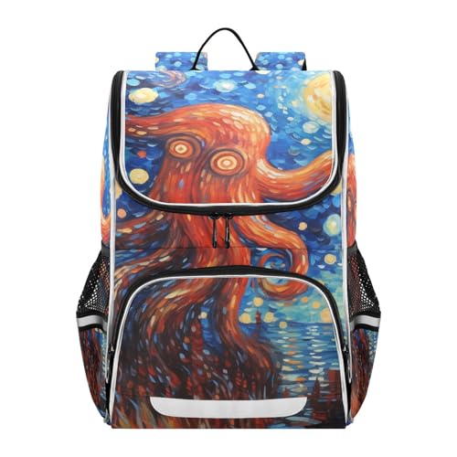 Mochila portátil de pulpo con acabados ergonómicos de alta gama