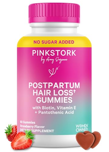Pink Stork Postpartum Hair Loss Gummies | Biotin,