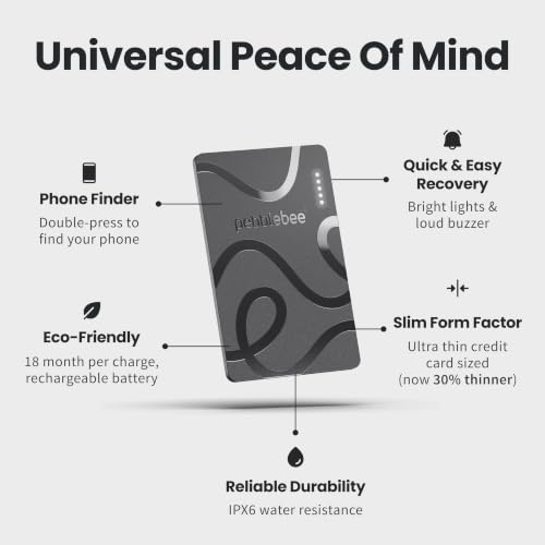 Image of Pebblebee Card 5 | Rechargeable Bluetooth Wallet Tracker Card | Thin Eco-Friendly Alternative Tracking Card to Air Tag & Android Tracker | 18-Month Battery | Inbuilt Link Scan-to-Return & Phone Finder