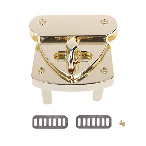 caralin Novo fecho de metal, fechaduras de girar de couro, bolsa de mão, acessórios de ferramentas,